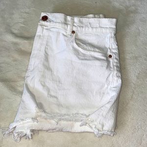 LOFT White denim shorts